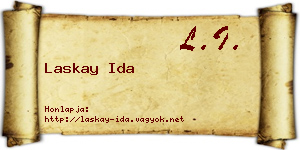 Laskay Ida névjegykártya