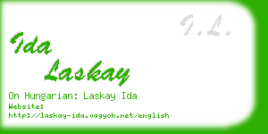 ida laskay business card